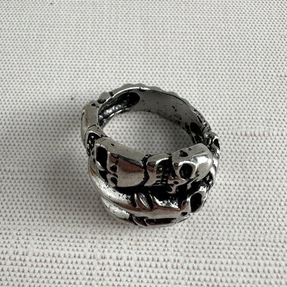 Bikers Stainless Steel Skull & Claw Ring Size 11, Gothic Halloween Jewelry - Picture 3 of 8